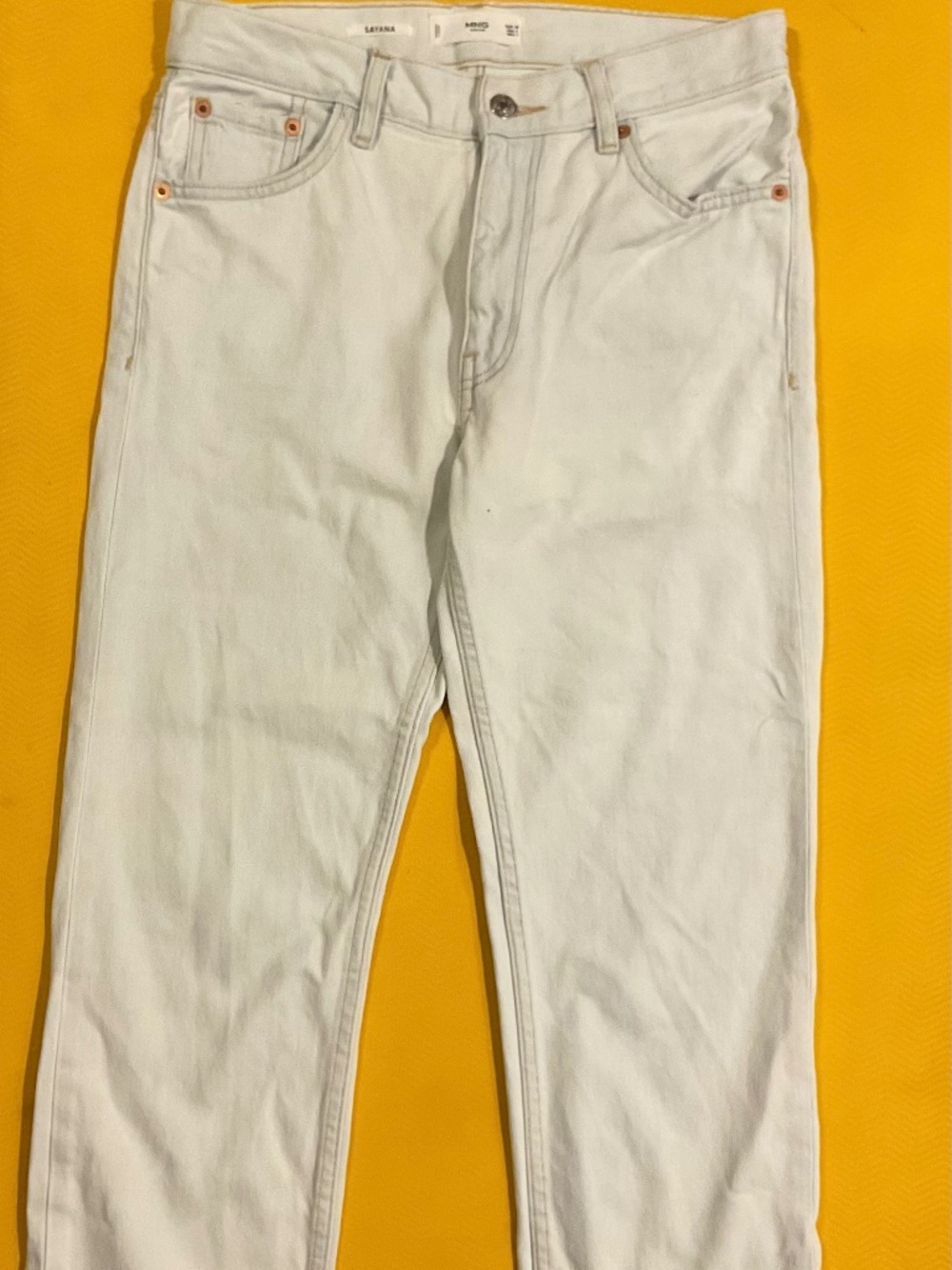 Jeans Organic cotton creamy white straight leg jeans